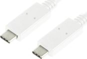 Kabel USB LogiLink USB-C - USB-C 1 m Biały (CU0131)