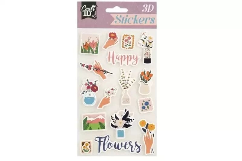 CCG naklejki 3D happy flowers CR6003 12138
