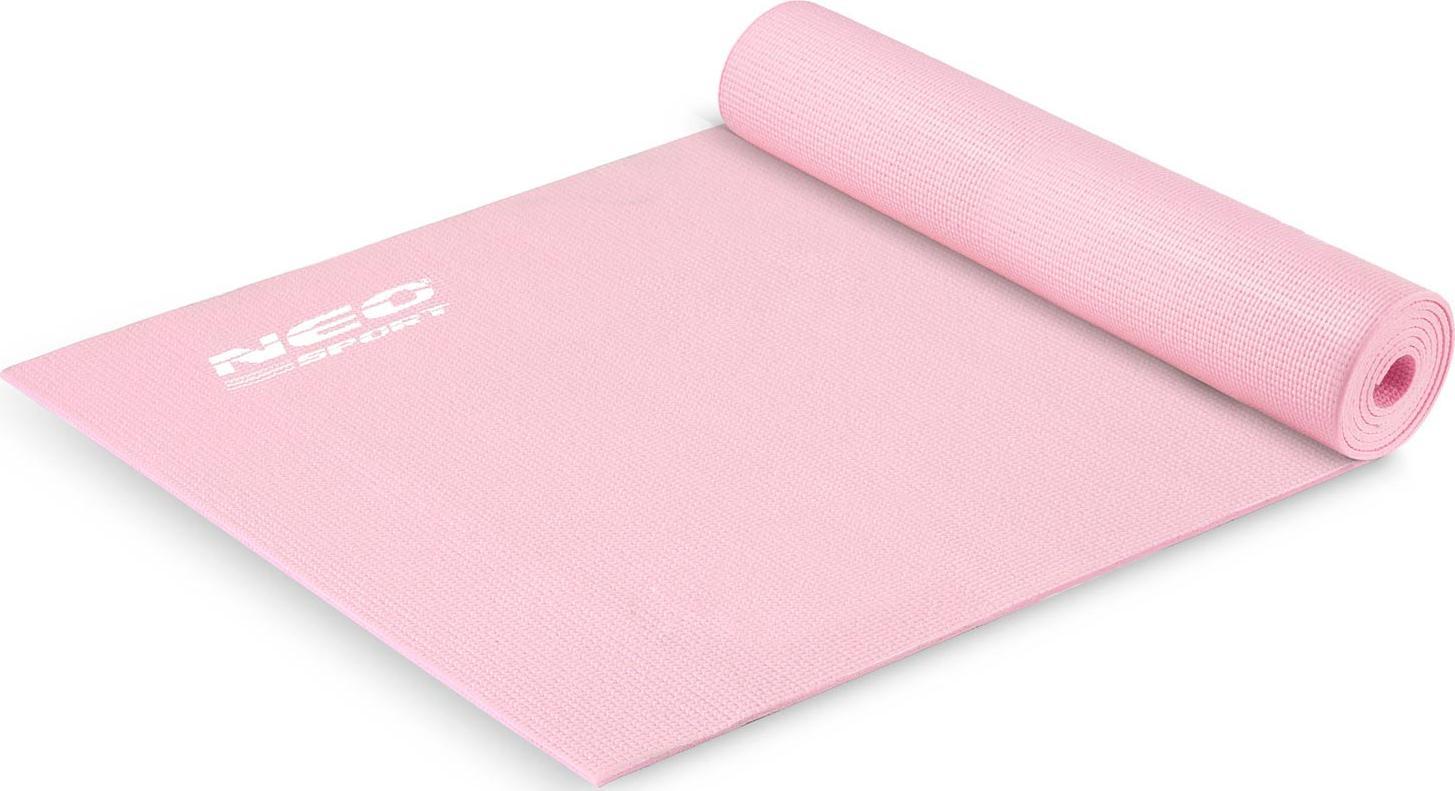 Neo-Sport Mata treningowa NS-921 173 cm x 61 cm x 0.6 cm różowa