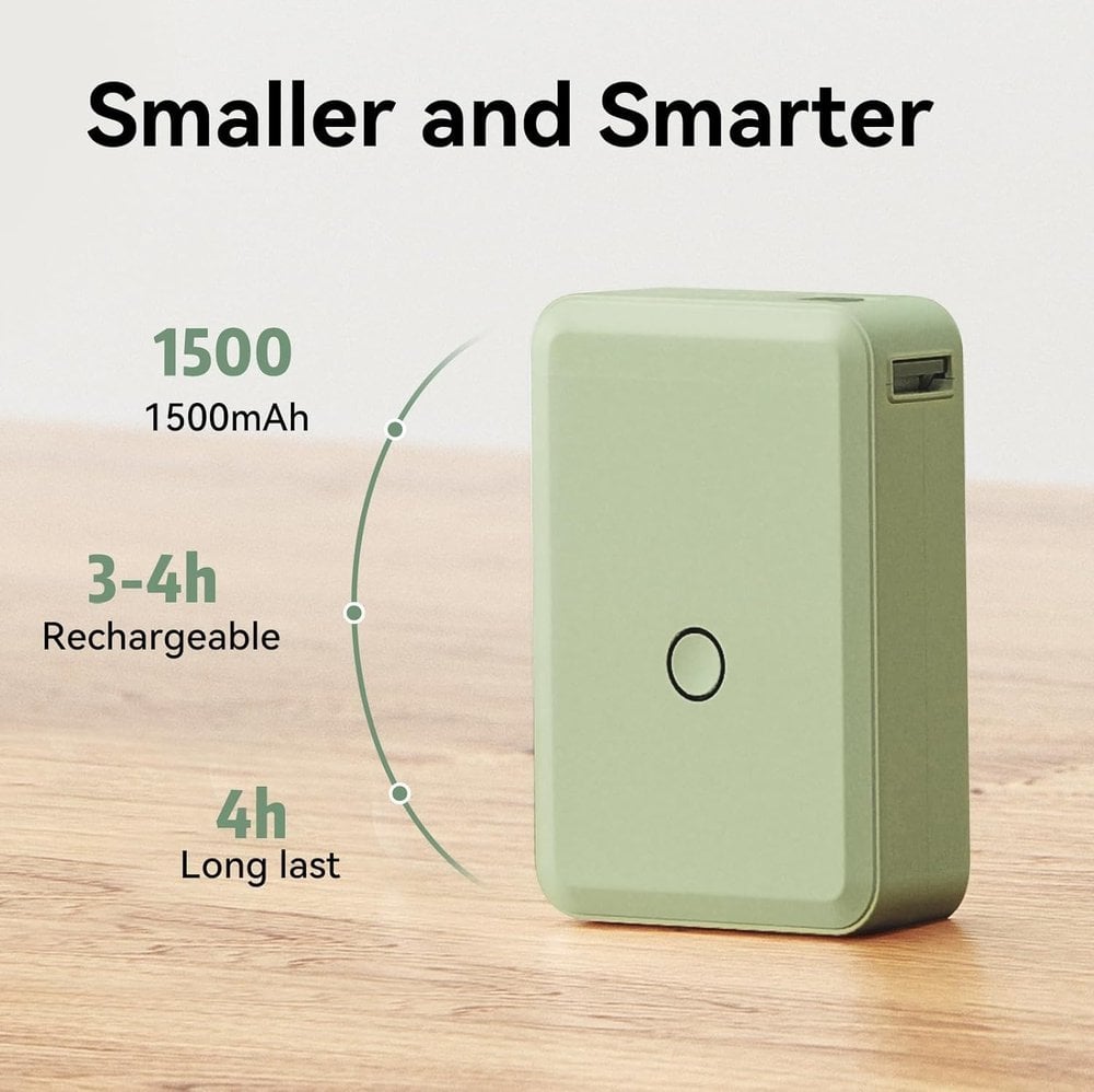 Drukarka etykiet Niimbot Niimbot Tiskárna štítků D110-M Smart, zelená + role štítků 160 ks