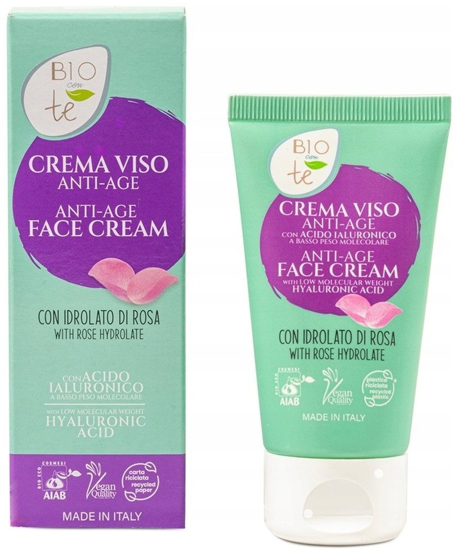 BioConTe Krem do twarzy anti-age z hydrolatem różanym 50ml