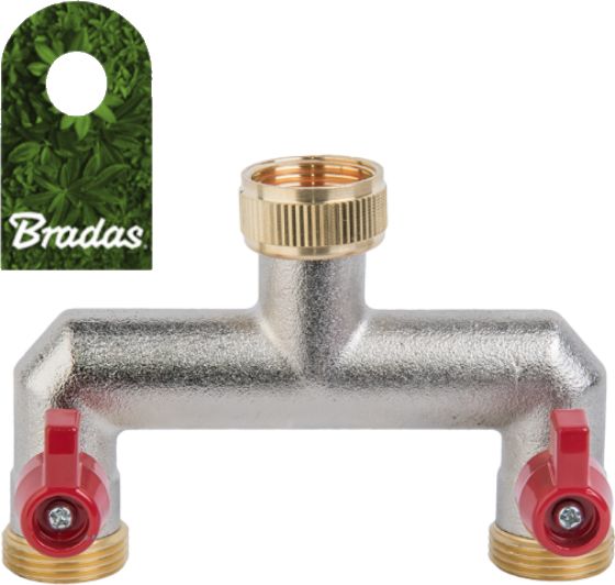 Bradas Rozdzielacz 2-drożny z zaworami GW 3/4 na 2x GZ 3/4 BR-3034 BRADAS 4641