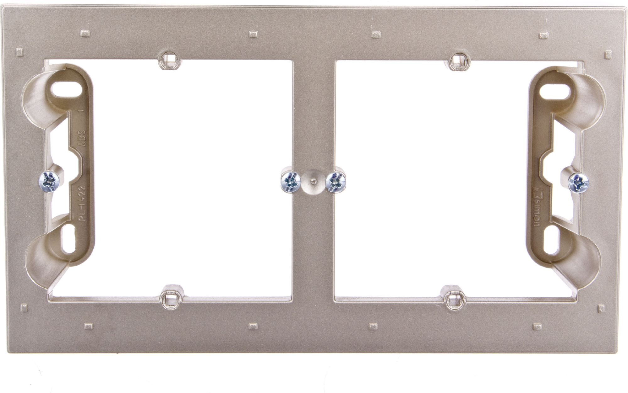 Kontakt-Simon Puszka natynkowa podwójna płytka złoty mat (WMDZ-202xxx-044)