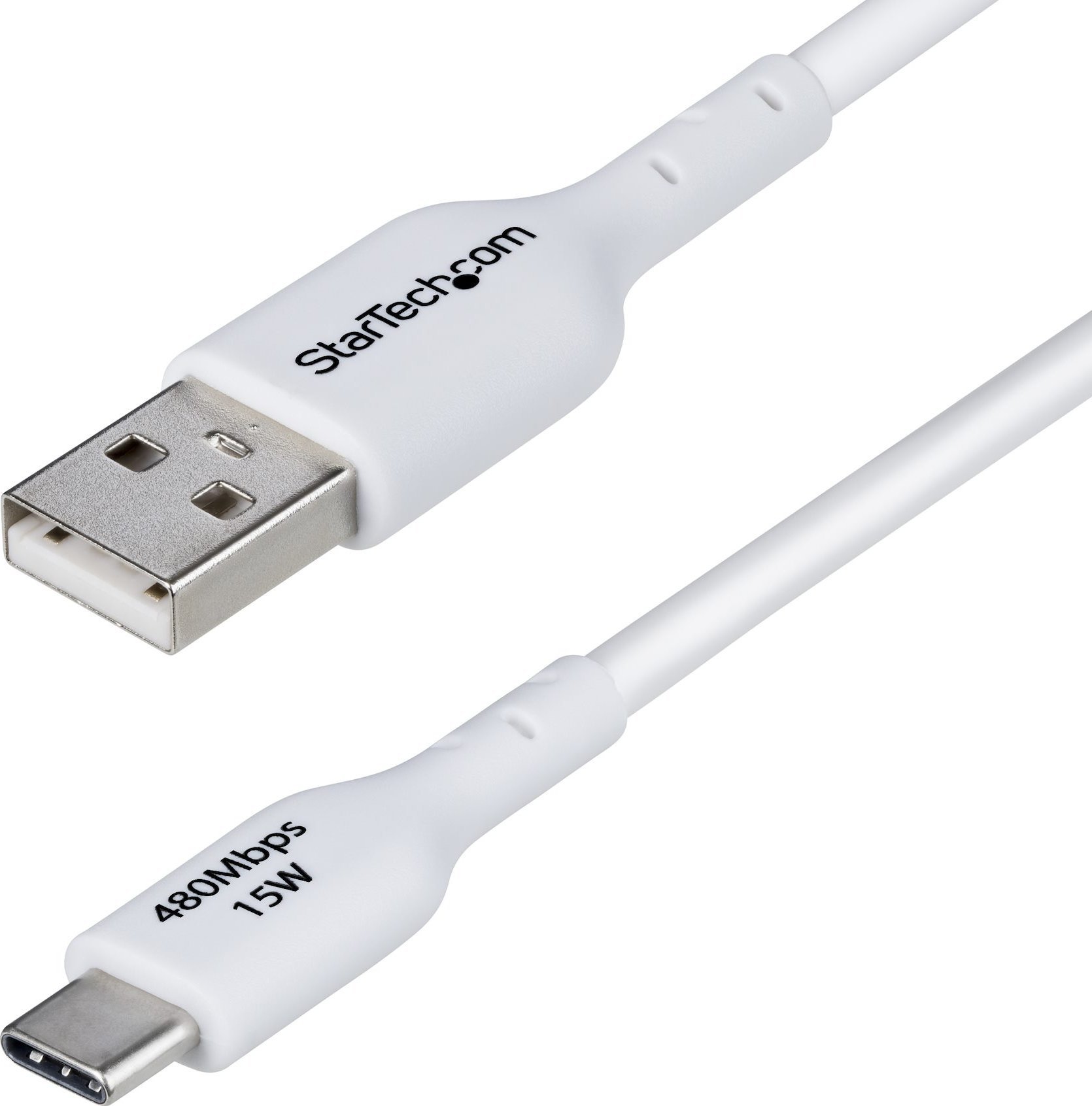 StarTech USB2AC2MNCWHE kabel USB USB 2.0 2 m USB A USB C Biały