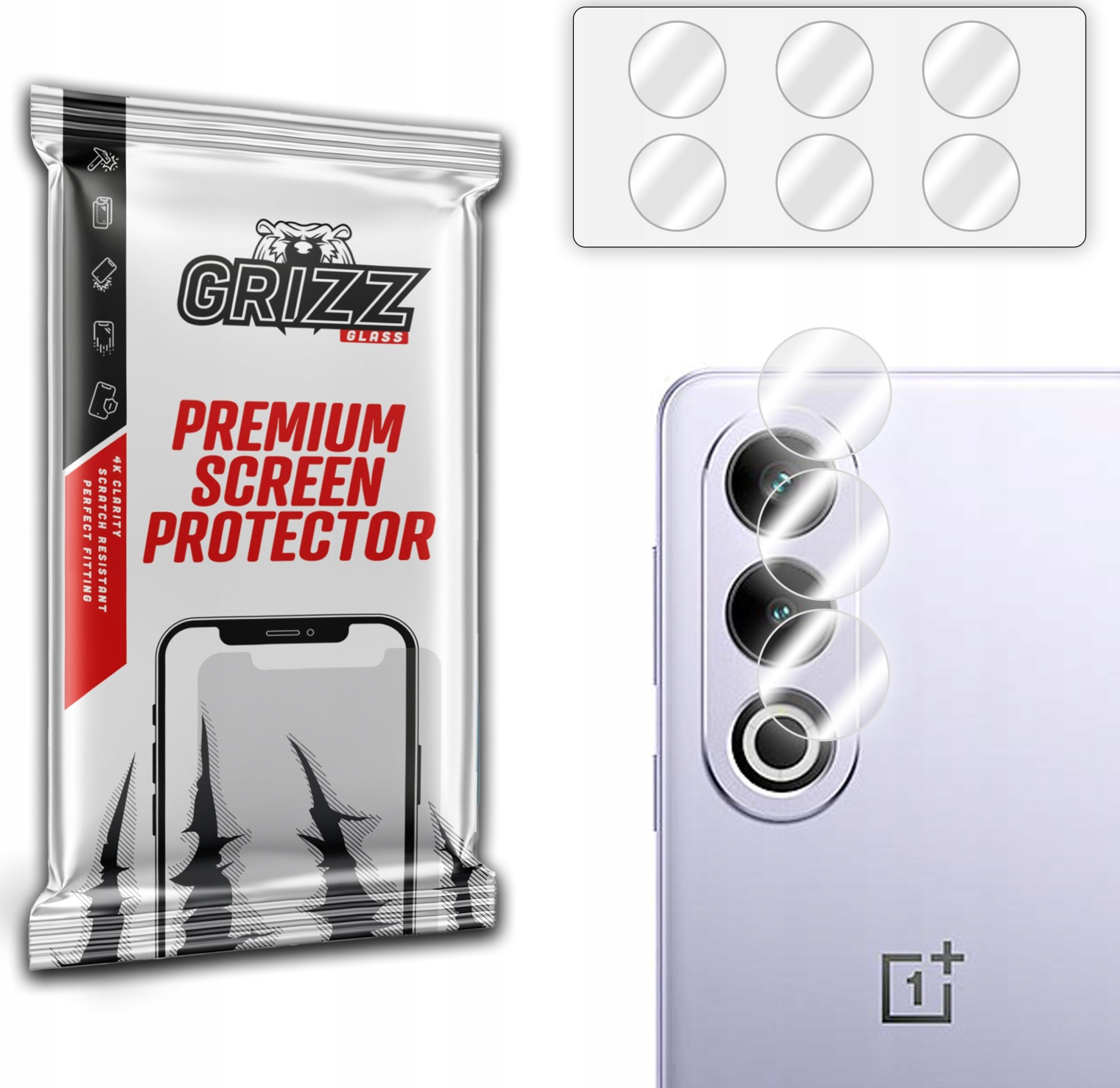 GrizzGlass Szkło na aparat GrizzGlass HybridGlass Camera do OnePlus Ace 3V