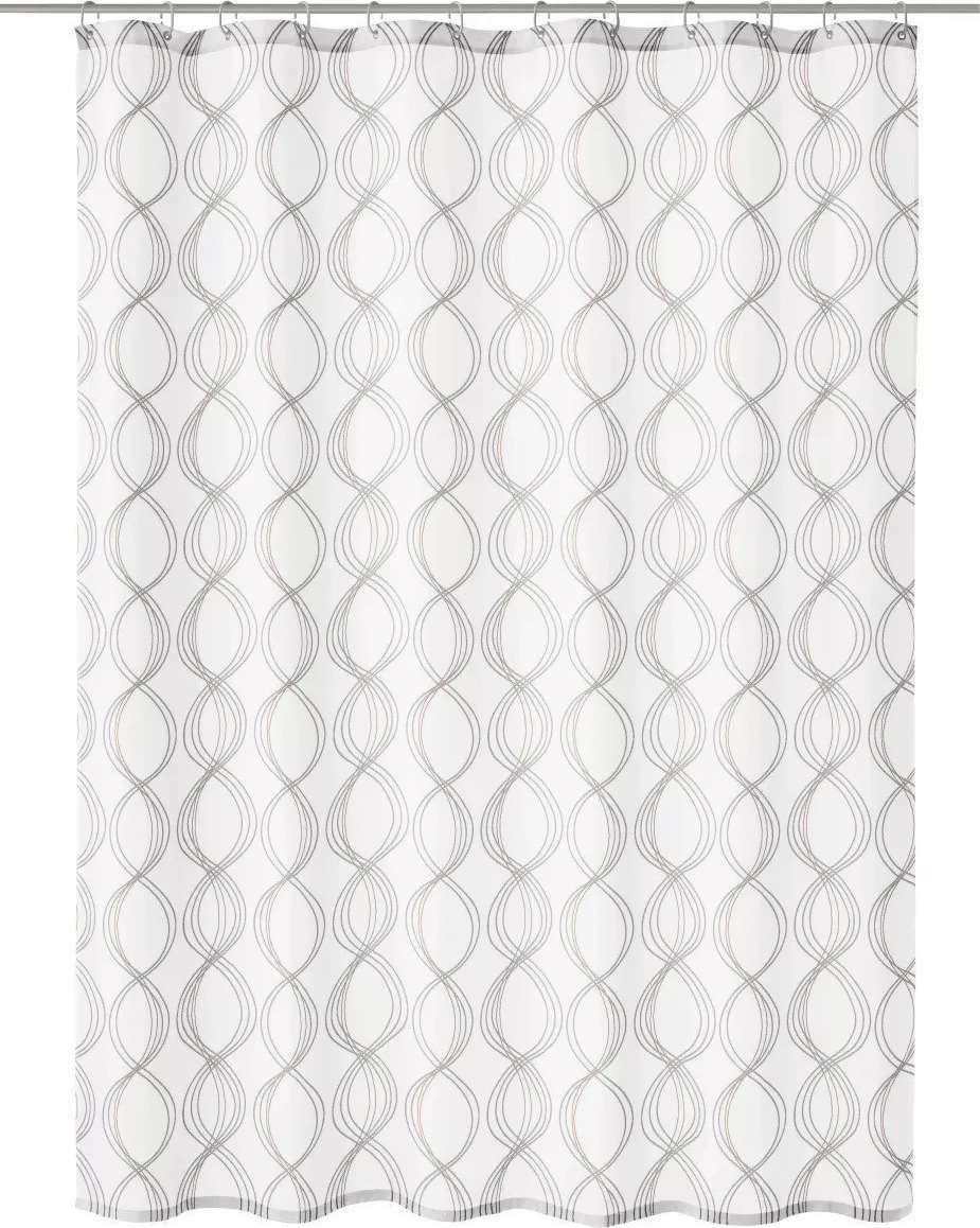 Kleine Wolke Kleine Wolke Classy Tekstylna Zasłona prysznicowa biała 120x200 cm