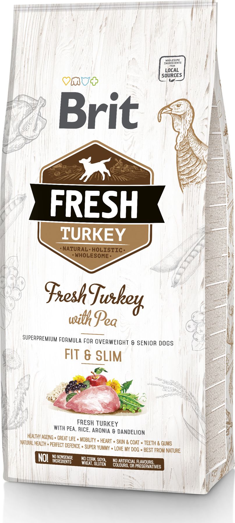 Brit Fresh Turkey With Pea Light Fit&Slim 12kg