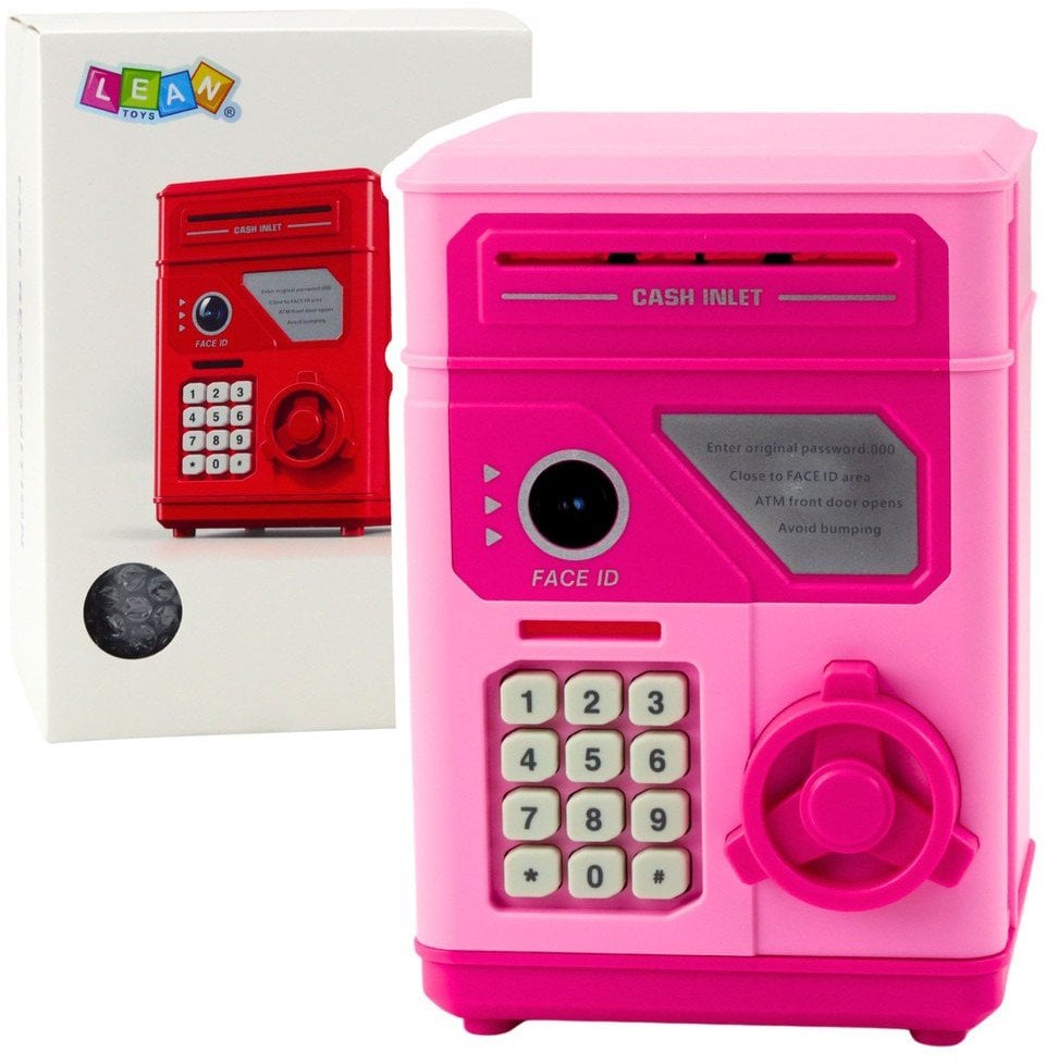 Elektroniczny Sejf Bankomat Skarbonka Na PIN Dla Dzieci Różowy EDUKAMP