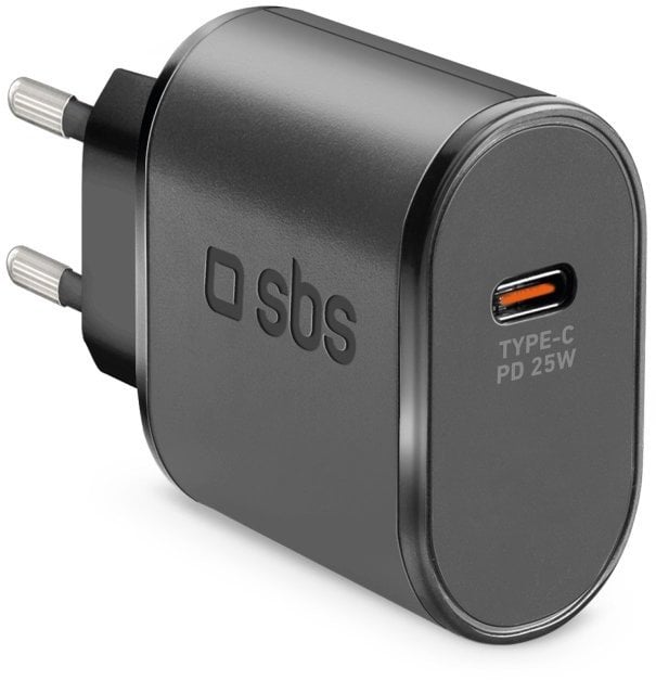 Ładowarka sieciowa SBS TETR1CPD25 25W USB-C z Power Delivery - czarna