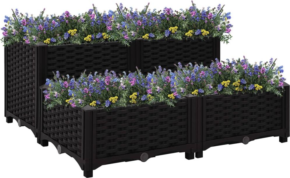 vidaXL Donica do podniesionej rabaty, 80x80x38 cm, polipropylen