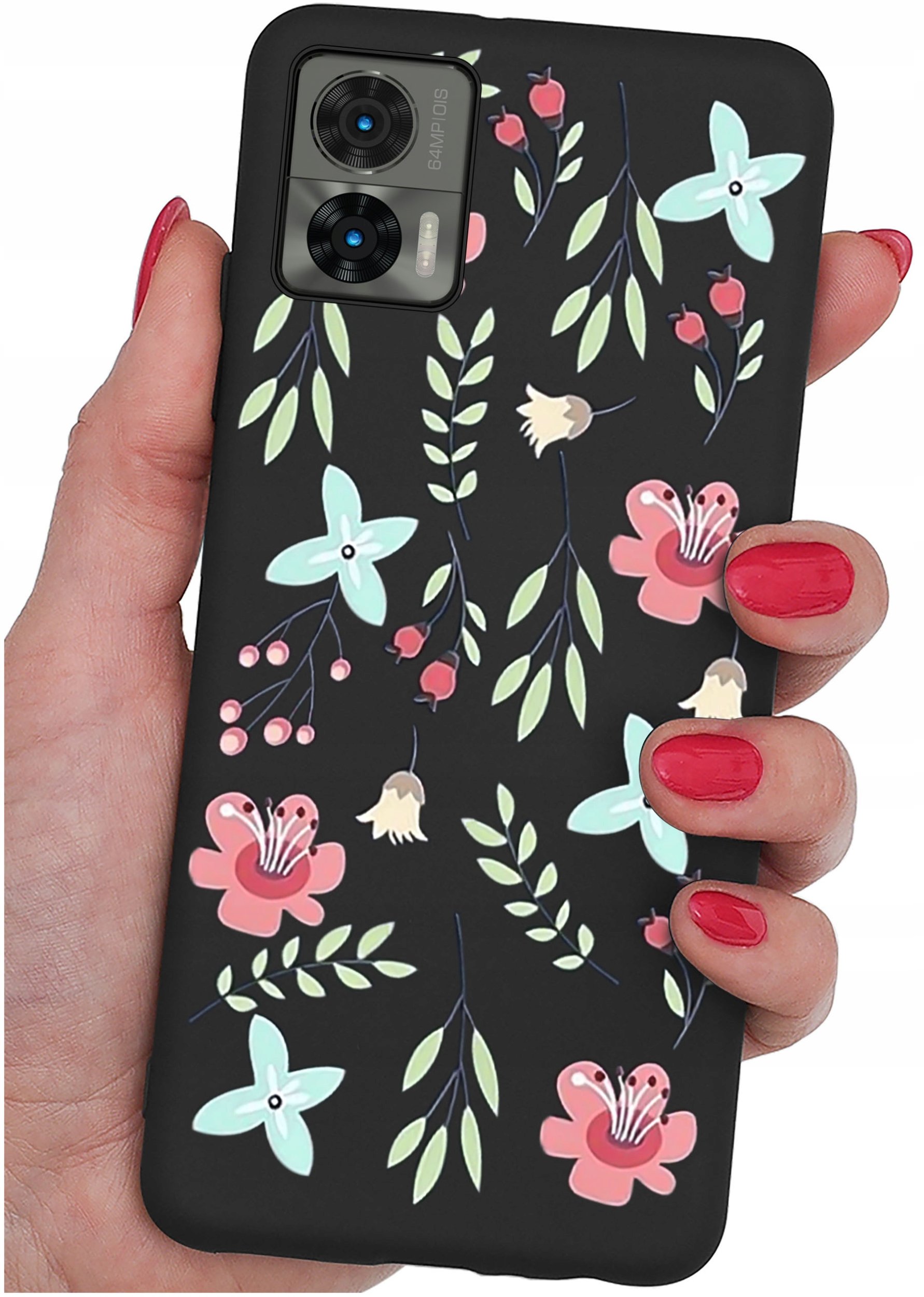 Etui do Motorola Moto Edge 30 Neo WZORY |SILIKONOWE MATT CASE + SZKŁO 9H