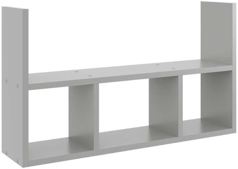 Półka ścienna, regał wiszący, 79x18x45 cm, szary, mat
