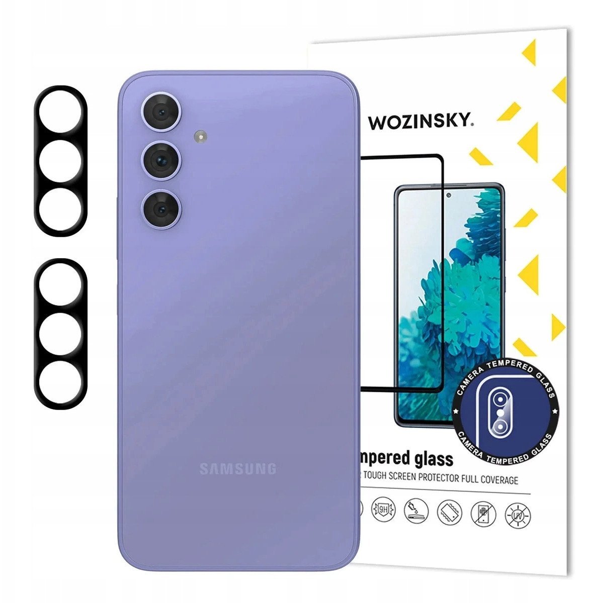 Czarne szkło na aparat Wozinsky Full Camera Glass na Samsung Galaxy A17 / A17 5G, zestaw 2 sztuk