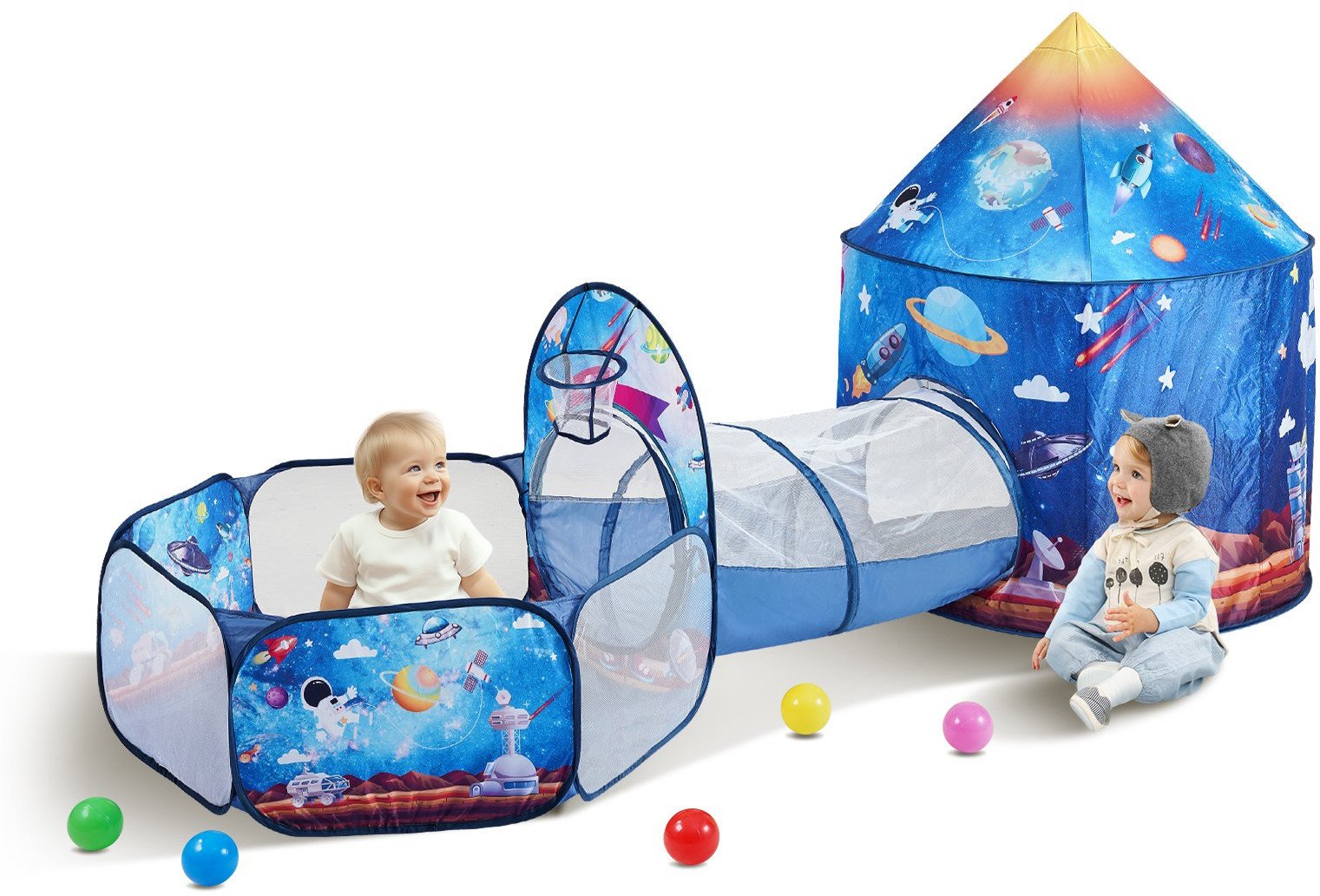 Namiot dla Dzieci Tipi Domek Tunel do Domu Ogrodu Zestaw Ogrodowy kosmos