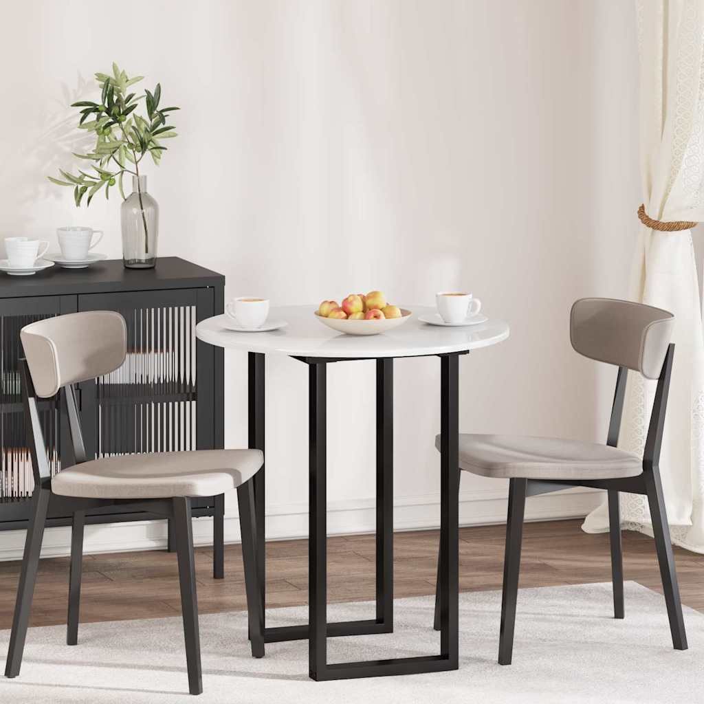 vidaXL Blat stołu Biały na wysoki połysk 70 x 70 x 1.5 cm