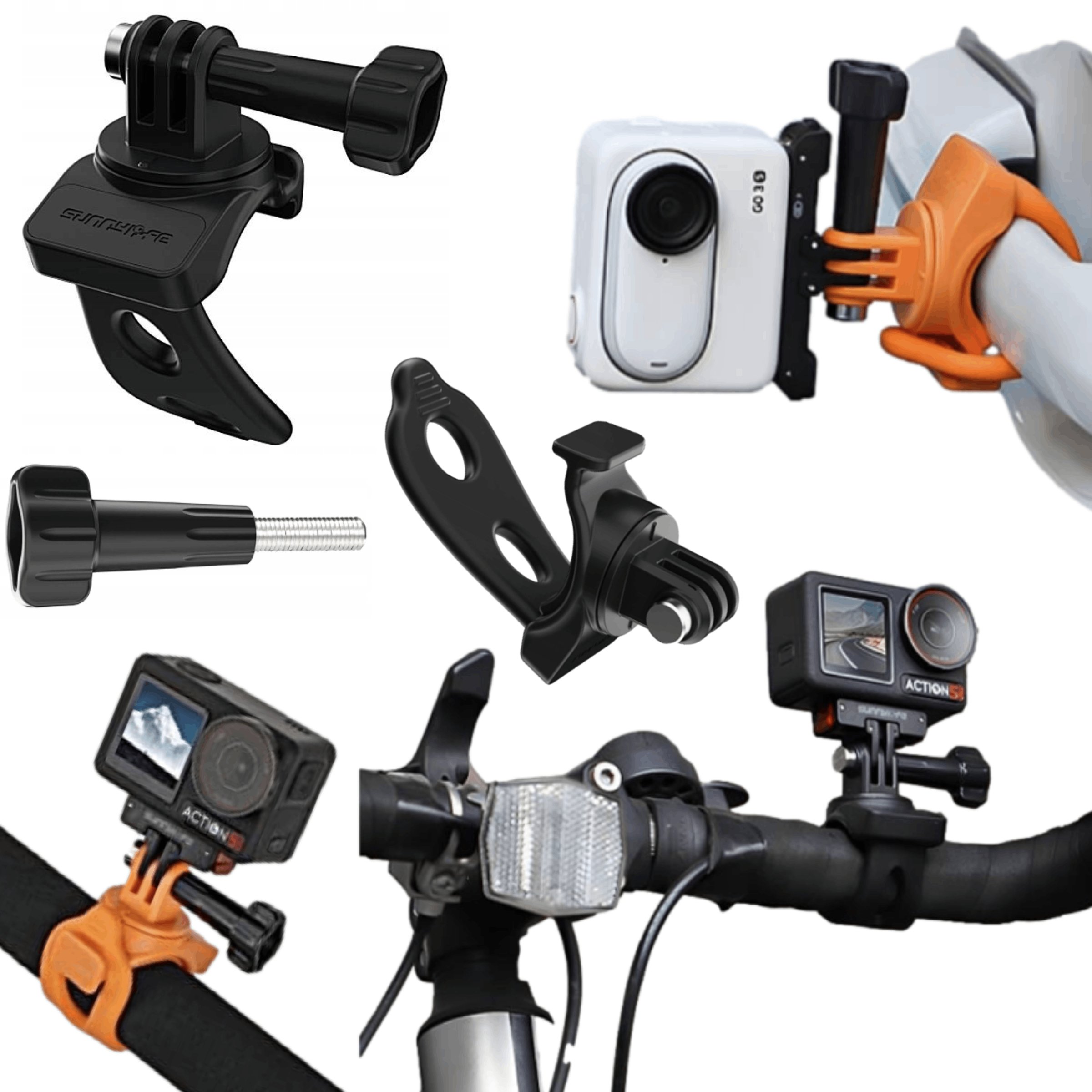 ELASTYCZNA OPASKA SILIKONOWA DO KAMERY ACTION 5 PRO 4/3 GOPRO 13 INSTA360 (CZARNA)