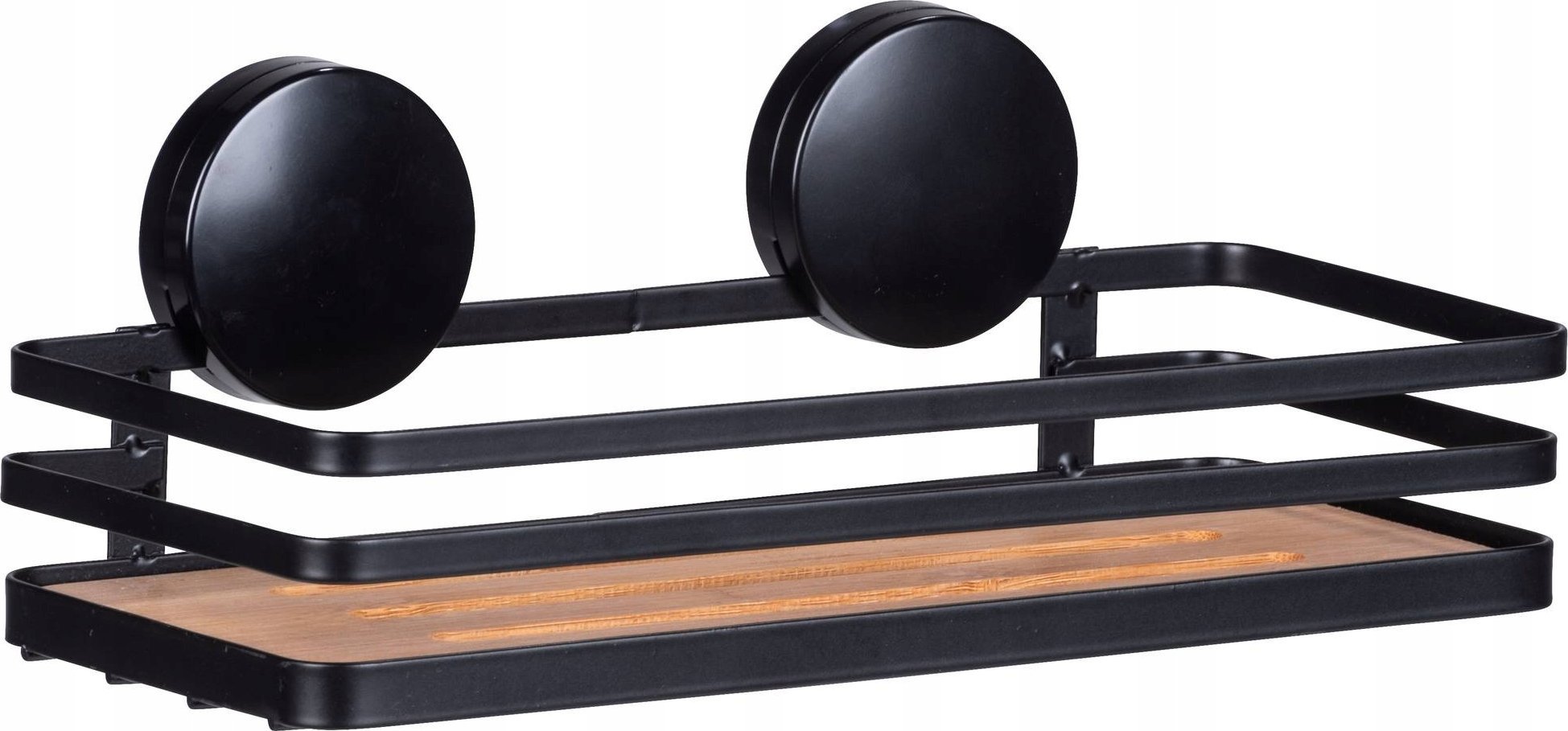 Wenko Półka łazienkowa pod prysznic Static-Loc ALBA, czarna, Wenko