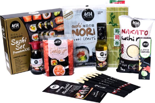 Asia Kitchen Sushi Set Premium XXL, zestaw do sushi dla 6-8 osób - Asia Kitchen uniwersalny
