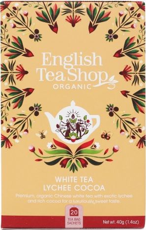 English Tea Sho Herbata biała Lychee Cocoa (20x2) BIO 40 g