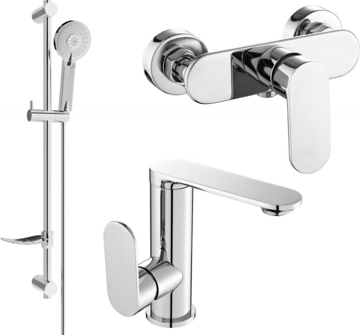 Mexen Mexen Milo DF40 zestaw prysznicowy, chrom - 713054DF40-00