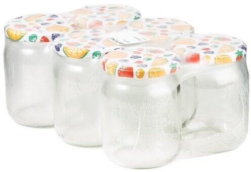 JAR 540ML WITH LID 82MM 6PCS