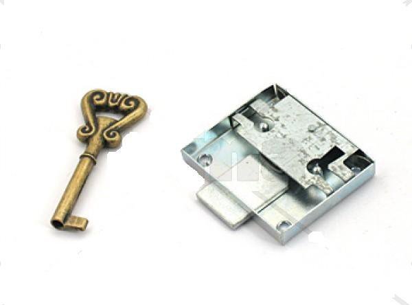 UN ZAMEK MEBLOWY ZMK30 NAKŁADANY Z KLUCZEM (1 SZT)