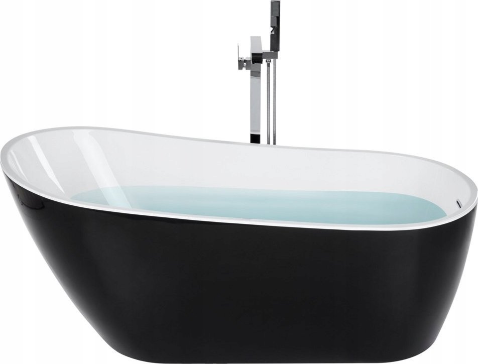 Wanna Beliani Wanna wolnostojąca 170 x 78 cm czarna SOLARTE