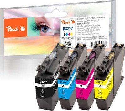 Peach Peach 320280 nabój z tuszem 4 szt. Zamiennik Czarny, Cyjan, Purpurowy, Żółty