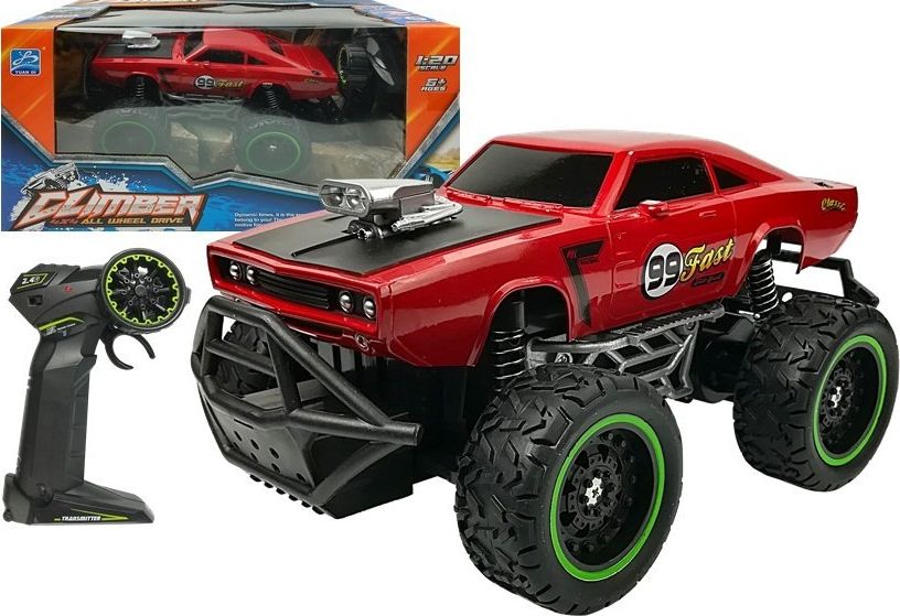 Lean Sport Auto Zdalnie Sterowane R/C Wysokie Koła Czerwone