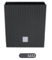 Prosperplast Doniczka RATO LOW 400mm antracyt - DRTS400L-S433