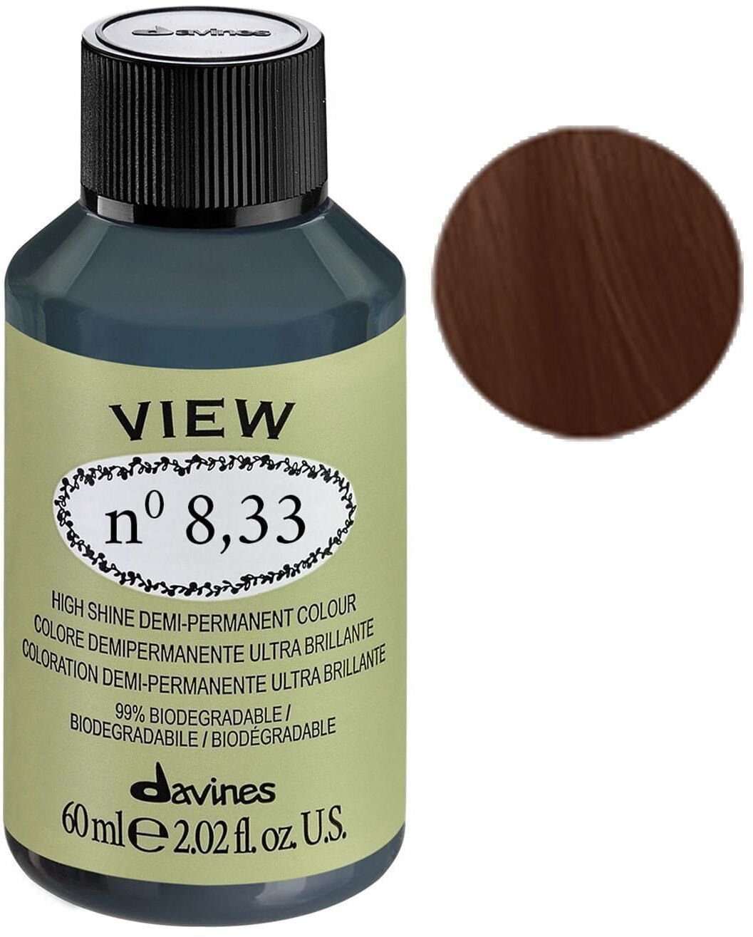 Davines, View, Demi-Permanent Hair Dye, 8.33 Gloss, 60 ml For Women