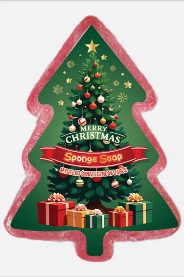 HURREM SULTAN Sponge Soap Mydełko świąteczne w gąbce do kąpieli Choinka