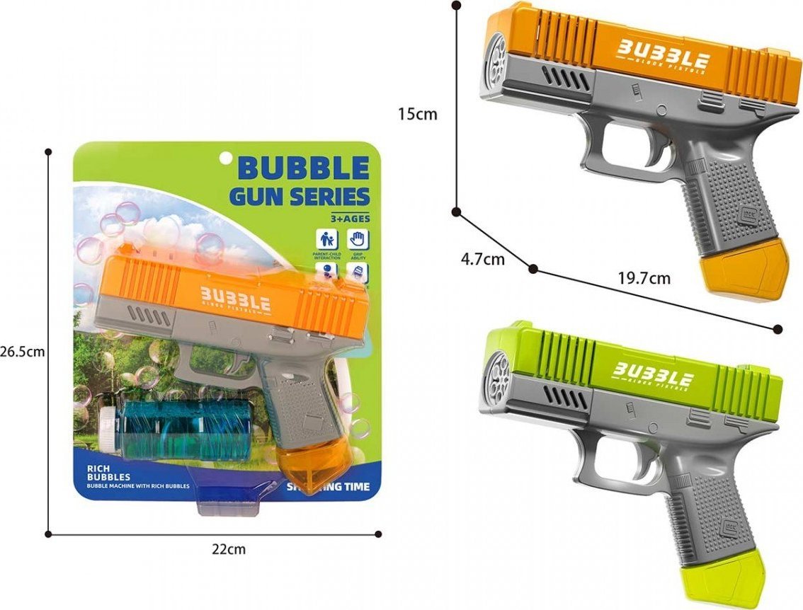 Pistolet na bańki mydlane + płyn