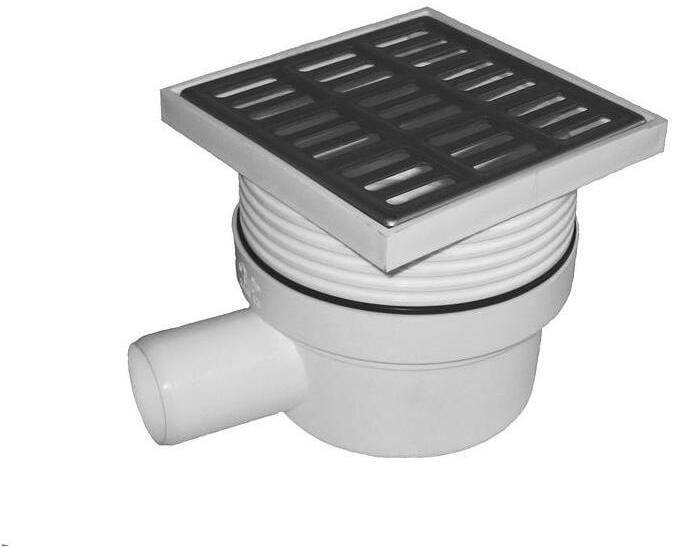 AKCES 11599 KRATKA ŚCIEKOWA BOCZNA FI 50 BIAŁA NIERDZEW. // S.KRAT-A.BO-50/NI/BI