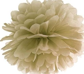 Party Deco Pompon bibułowy, złoty, 25 cm uniwersalny