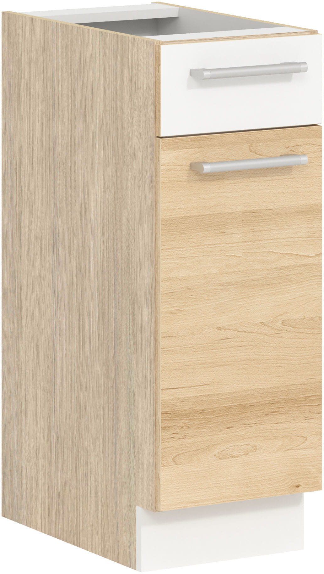 Szafka dolna kuchenna z szufladą MODENA MD12/D30S1 buk / biały połysk