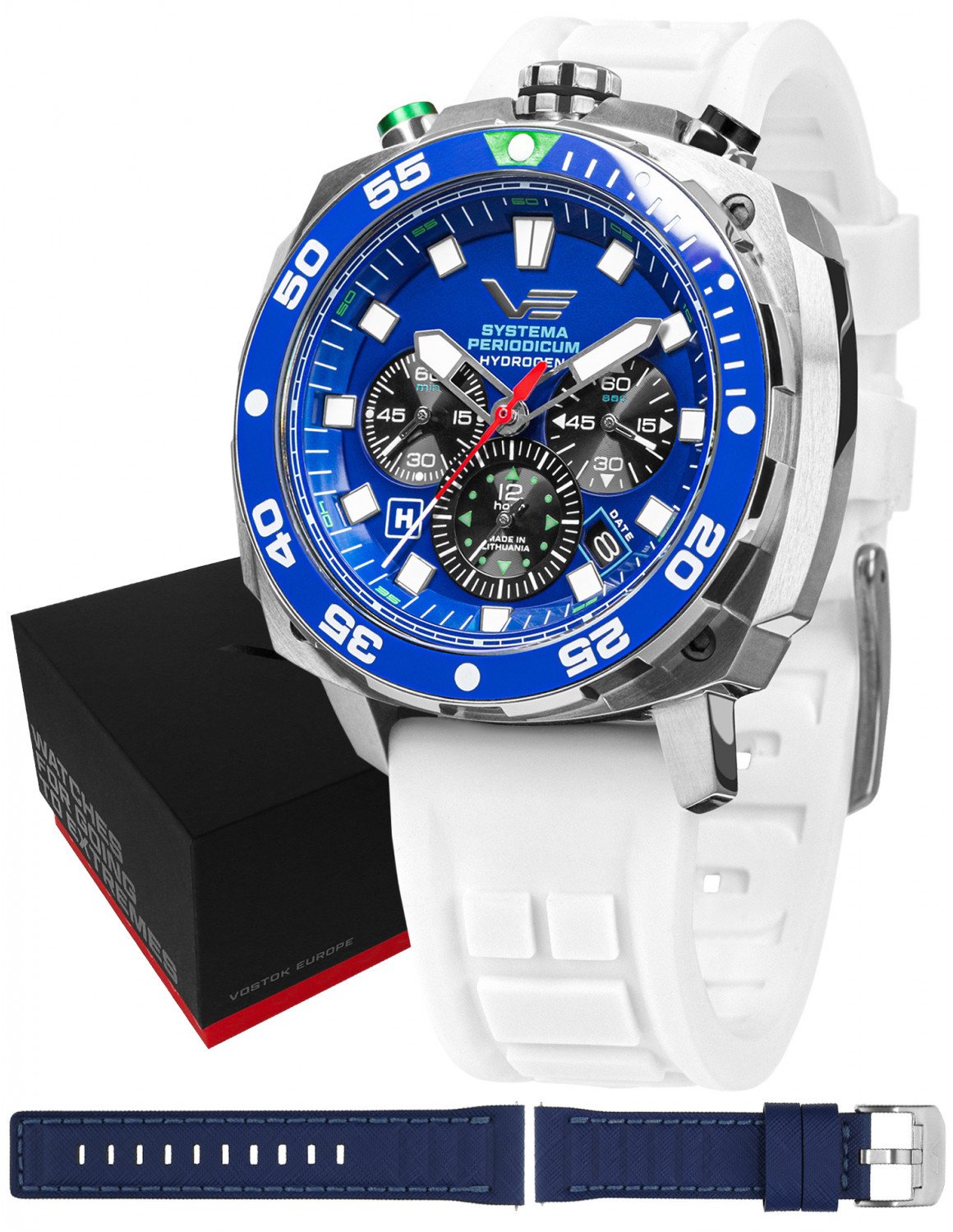 Zegarek męski Vostok Europe VK67-650A720SWL biały