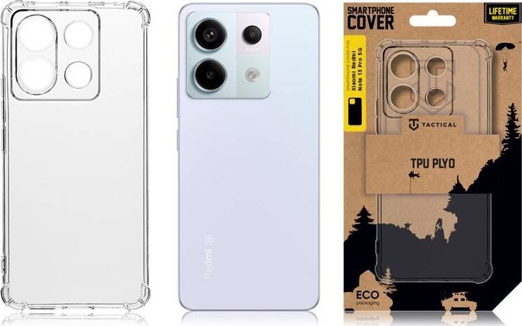 Tactical TPU Plyo Cover for Xiaomi Redmi Note 13 Pro+ 5G Transparent standard