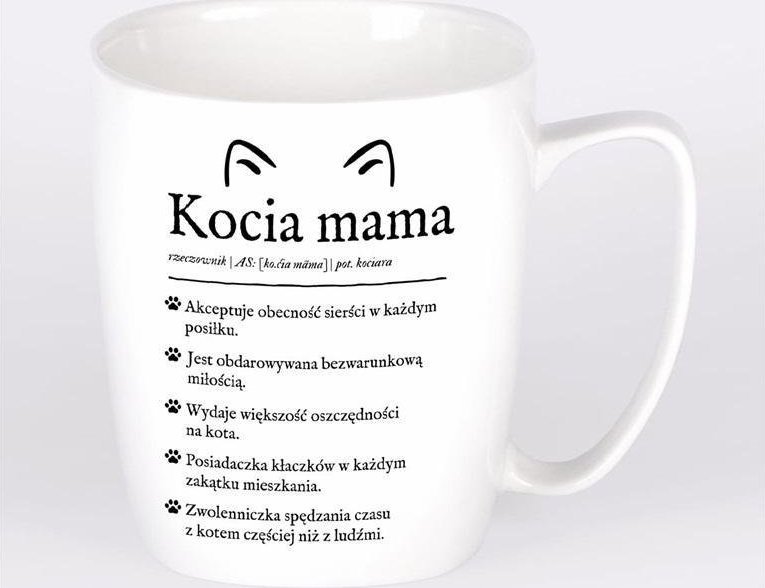 Nadwyraz.com Kubek ceramiczny bia³y Kocia mama (505157) - 5905159700236