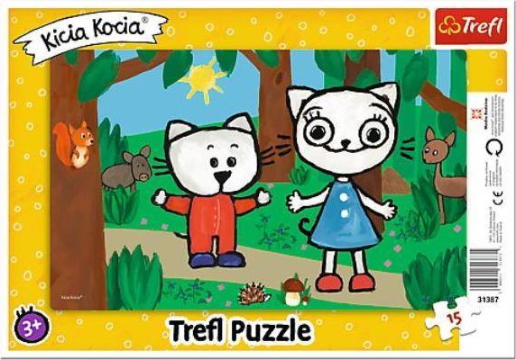 Trefl Puzzle ramkowe 15 Kicia Kocia w lesie