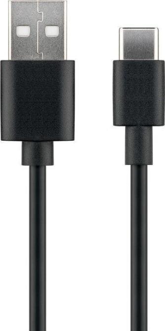 Kabel USB MicroConnect USB-A - USB-C 0.5 m Czarny (USB3.1CCHAR05B)