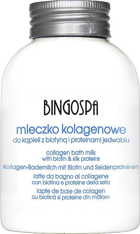 BingoSpa Spa&Beauty Mleczko kolagenowe do kąpieli z biotyną i proteinami jedwabiu 500ml