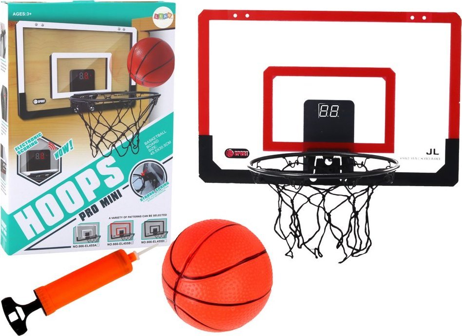 LeanToys Tablica Do Koszykówki Kosz Elektroniczna Licznik Punktów Dźwięki