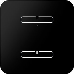 ELKO EP SZKLANY 2-kanałowy bezprzewodowy łącznik iNELS RFCONTROL - RFGB-220/B BLACK ROUND