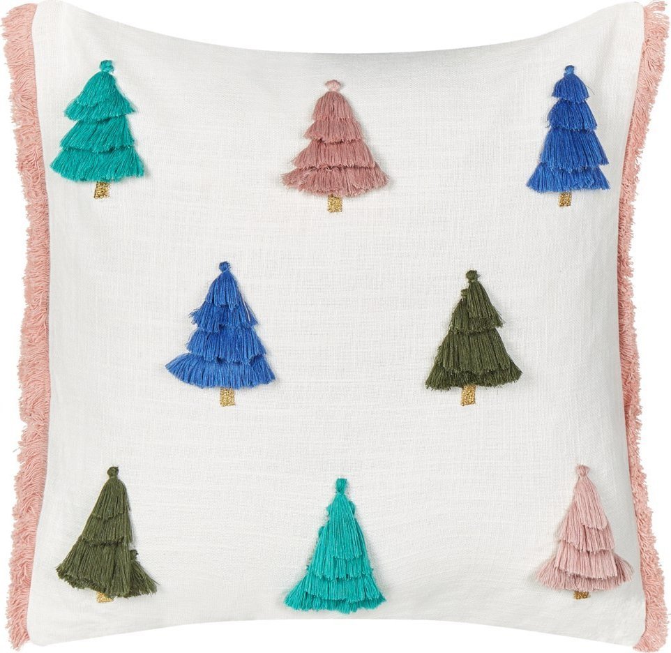 Beliani Poduszka motyw świąteczny bawełniana 45 x 45 cm wielokolorowa SKIMMIA