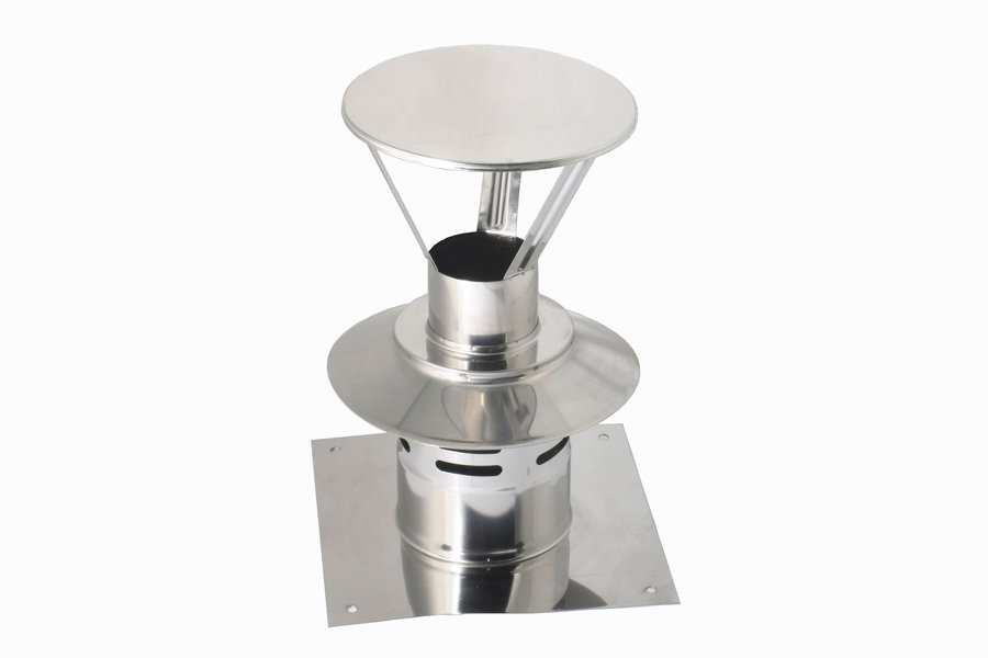 Krzys-Pol Końcówka wylotowa pionowa z płytą dachową DN60/100 do kotłów kondensacyjnych/Turbo - SKKBKWZP60100