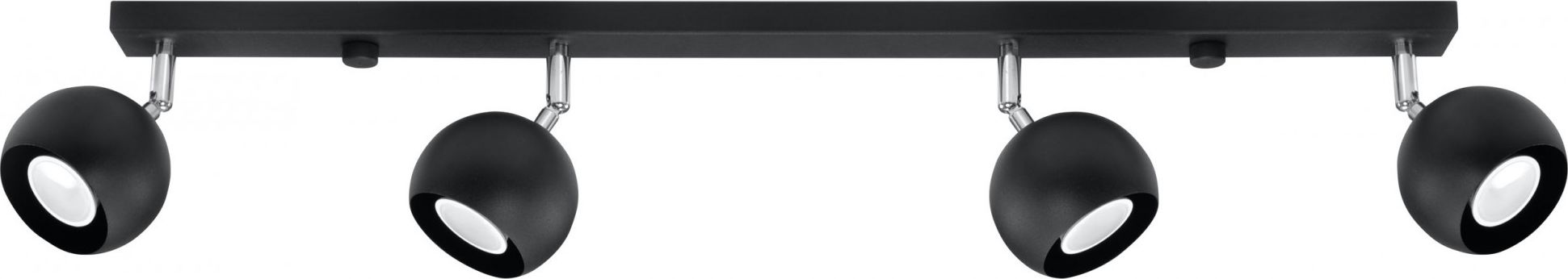 Lampa sufitowa Lumes Czarny plafon reflektor z regulacją kloszy - EX512-Oculars