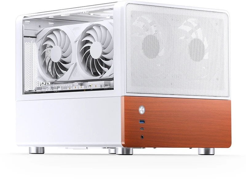 Jonsbo V12 PC-Gehäuse, Mini-Tower, Micro-ATX - weiß