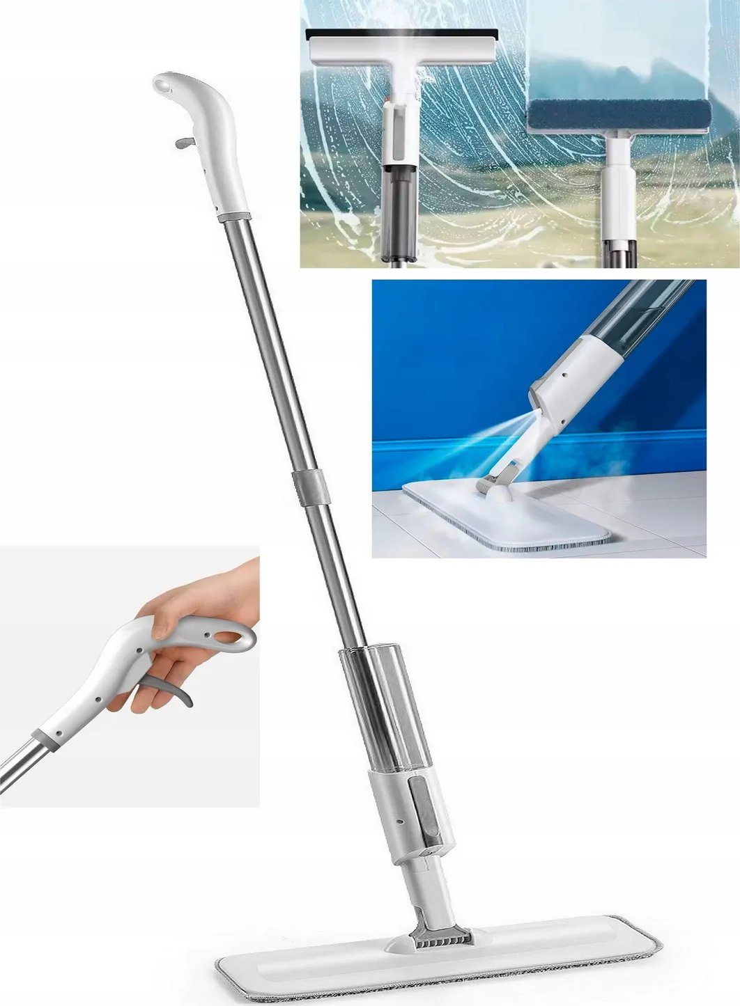 Mop Promis MOP ze SPRYSKIWACZEM+MYJKA DO OKIEN 3w1 SPRAY MOP Promis ULTRAMOP