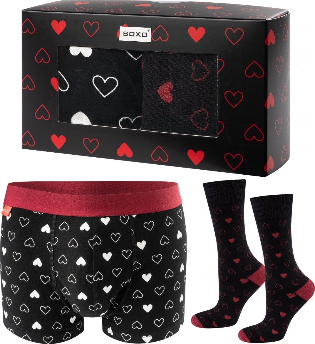 Soxo 2 pak Bokserki i skarpetki SOXO na prezent dla Niego bawełniane L